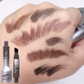 Wild Eyebrow Tint Pen Square Angled Brush Velvet Waterproof Eye Brow Pencil Anti-Smudge Long Lasting Hairline Eyebrow Dye Gel. 