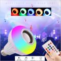 RGB LED Light Bulb E27 12W Wireless Bluetooth Speaker Music Audio Lamp Remote. 