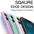【Miga Plaza】Soft Silicone Heat dissipation Phone Case For iPhone 12 Pro Max 12 mini 11 Pro Max X XR XS Max SE  8 7 Plus Hollow Magnetic Ring Holder Stand Cover. 