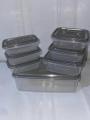 IKEA STYLE FOOD CONTAINERS, THUMB LOCK FOOD CONTAINER, STACKABLE PLASTIC STORAGE BOXES ( 4000ml, 7PC SET). 