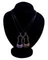 Pack of 2 - Silver & Golden Sandal Pendant - SOZ-199. 
