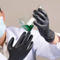 Black Nitrile Gloves Disposable 2 to 100 Pcs – Powder Free & Latex Free, Durable, Waterproof & Thick | For Kitchen, Cooking, Cleaning, DIY, Mechanical, Laboratory, Scientific & Educational Learning Use Alternative to Blue Nitrile. 