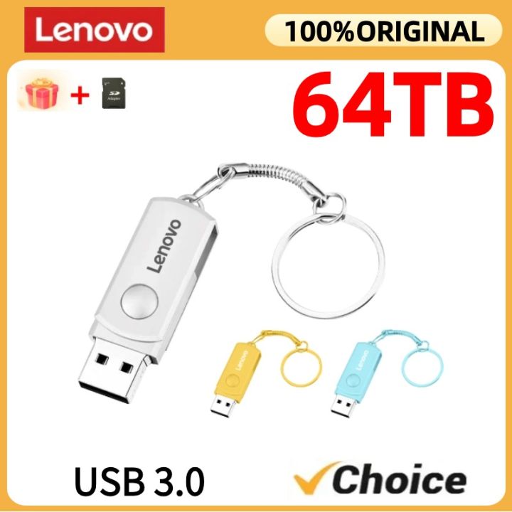 Lenovo 16TB Флешка USB 3.0 Pen Drive SSD 64TB Usb Stick High Speed Flash PenDrive 4TB Portable Waterproof Super Tiny Memória USB