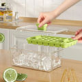 Press Type Ice Cube Mould with Lid Silicone Ice Cube Mold Square  Ice Cube Maker Tray Kitchen Accessories.. 