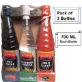 Shangrila Sauces 3 in 1 Trio Pack 700 ML (Soy Sauce, Synthetic Vinegar, Chilli Sauce) Shangrila Sauces pack of 3. 