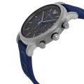 Emporio Armani Black Dial Blue Rubber Strap Chronograph Watch For Men AR-11023. 