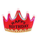 Happy Birthday Crown Hat(Taj) with Colorful LED Lights for Kids, Birthday party, Birthday LED cap. 