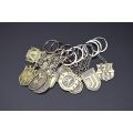 Football club Barcelona Real Madrid Liverpool Juventus Manchester United metal retro colo key chainRetro Bronze Keychain. 