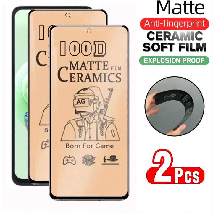 Glass Pro Non Glass Mi Not for Redi Note Xiaomi Redm Ceramic Film for 2PCS Matte 12 11 Pro Plus 5G Soft Screen Protector, e 12S 10 9 8