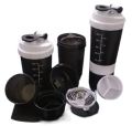 3 in 1 Shaker Bottle 16 oz Steel Ball with Protein & Vitamin Storage, Protein Dual Shaker Bottle Cup, Shaker Sports Water Bottle for Sports, GYM,Drinking Protein, Nutrition, Power, Cocktail Sold By Fight Fitness. 