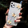 For OPPO A95 Cover Fashion 3D Diamond Butterfly Shiny Glitter Starry Space Phone Case Clear Soft TPU Silicone Shockproof Protective Back Cover. 
