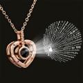 Projection Necklace 100 Languages I Love You Pendant Jewelry For Lover Girlfriend 2022 Trendy Couple Romantic Cute Accessories. 