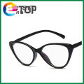 【ETOP】 Fashion cat-eye glasses frame, small and fresh glasses frame, European and American with flat glasses for myopia. 
