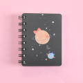 Flip Coil Mini Notebook Convenient Mini Size A7 Format Flip Coil Book Portable Planet Design A7 Notebook for School Supplies Office Stationery -taking Personal Memo Student Accessory. 