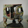 Mini Rickshaw Statue, Cute Decorative Rickshaw, Glass Work Rickshaw Statue.. 