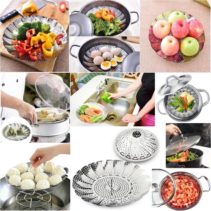 Stainless%20Steel%20Foldable%20Adjustable%20Fruit%20And%20Vegetable%20Strainer/Steamer/Basket%20-%20Image%202