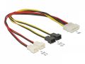 IDE Molex 4-Pin to Case Cooling Fan 3-Pin TX3 Multi-Fan Out Power Adapter Converter Cable W/ Speed Reduction 2x5V/2x12V , 4-Pin Molex to 3-Pin fan Power Cable Adapter Connector 12V Computer Cooling Fan Cables for CPU PC Case Fan. 