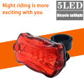 Mountain Bike Tail Lights Butterfly Tail Lights 5Led Tail Light Warning Light SUPER BABY. 