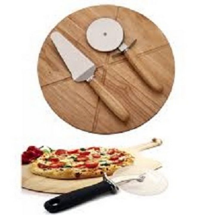 Stainless Steel Pizza Wheel Cutter & Pizza Lifter, Stainless Steel Pizza Spatula, Mini Pizza Cutter, Pizza Shovel Rolling Cut Pizza Cutter Wheel with Pizza LIfter