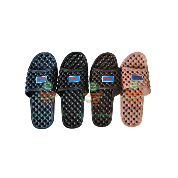 Wash Room Jotay washroom soft Rubber Plastic Sandal Bathroom Shower Slipper bath room washroom slippers sandal chapli Non-Slip Bubble Spa Massage Shoes Household Sandal باتھ روم کے لئے سوراخ والے جوتے- Random Colors