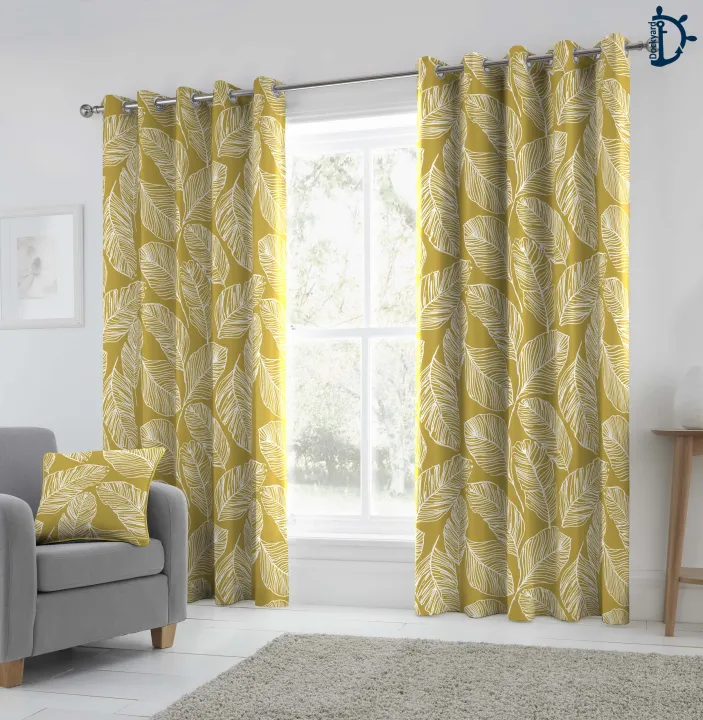 Curtains%20Set,%20Printed%20curtains%20for%20room,%20100%25%20cotton%20-%20Leaf%20Fall%20Ochre%20-%20Pack%20of%202%20Curtains%20-%20Image%203