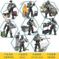 Xiangjun 9902 Lightning Special Police Weapon Boy Assembly Model Domestic Third-Party Minifigure Building Blocks 5.5CM. 