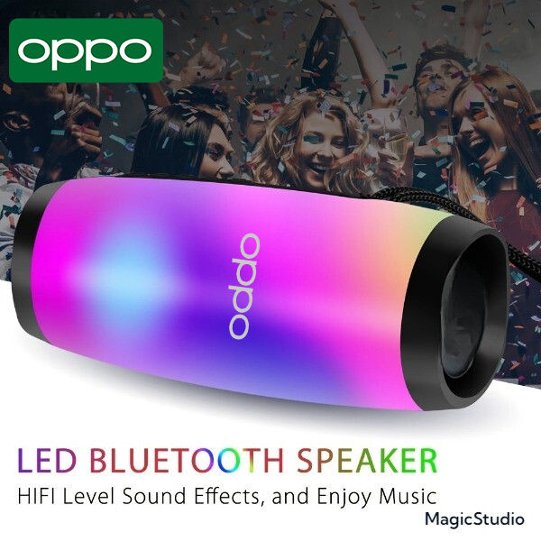 【COD+Original+Ready stock】new OPPO ABS Party Professional Rgb Light Portable Blue Tooth Wireless Speakers