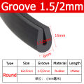 1M Groove 1-12mm U Shaped Rubber Edges Sealing Strip Black Protector Edge Sealing For Car Doors, Glass, Metal Panel. 