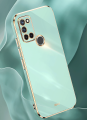 For Realme 7i / Realme C17 Back Cover Fashion Shiny Plating Square Bumper Camera Protection Case Soft Silicone Shockproof Protective Mobile Phone Cases. 