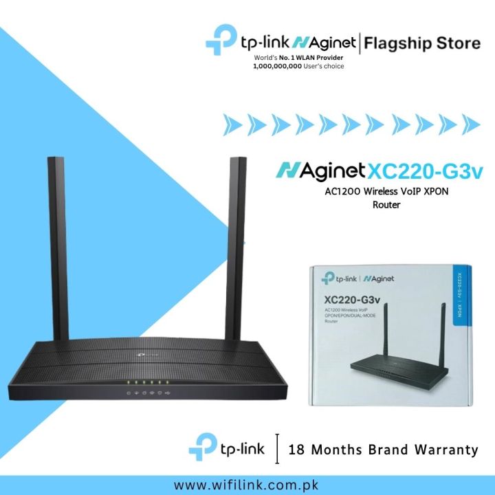 TP-Link Wi-Fi Fiber Router Gigabit XN020-G3 / XC220-G3  / XC220-G3v XPON / EPON / GPON AC1200 Wireless VoIP XPON Router - 18 Months Brand Warranty