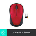 Logitech M235 Wireless Mouse (RED). 