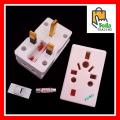 EURO 13A Flat 3 Pin Multi Plug & Socket with Fuse Protection. 