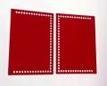 Pack of 2 Red Transparent Acrylic Sheet with 3 sides holes, acrylic sheets 6"x8"  for bags, Knitting & Crochet, Hard plastic sheets for beads bags, acrylic sheets Transparent 3mm, Beads bag accessories, crafting,sheet for bags making. 