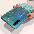 Phone Back Cover For Samsung Galaxy A50 Glitter Silicone Soft Phone Cases Starry Sky String Glitter Transparent Space Stars Moon Samsung A50 case. 