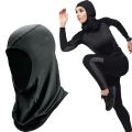 Women's Sports Hijab Scarf one-Piece Mesh Jersey Muslim Headscarf islamic Turban Caps Breathable Stretchy Non-Slip workout hijab. 