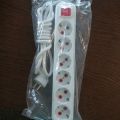 ELBi 6 Earthed Schuko Sockets Extension board with Switch. Made in TURKEY. Electric board. 6 gang. Shuko. Extension box. Accessory.. 