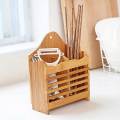 Kitchen Wooden Mini Spoon Holder And Bamboo Chopstick Basket. 