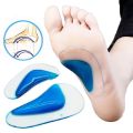 1 Pair, Dr. Foot Plantar Fasciitis Arch Support Silicone Shoe Insoles. Orthotic Insole Thicken Gel Arch Pads for Flat Feet - Self-Adhesive Arch Cushions Inserts for Men and Women. 
