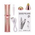2 in 1 Electric Eyebrow Trimmer Rechargeable Painless Epilator Women Hair Remover Mini Shaver Razors For Women. 