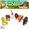 10pcs Complete Pack High Quality Rubber Wild Animal Zoo Set Toys For Kids & Boys. 