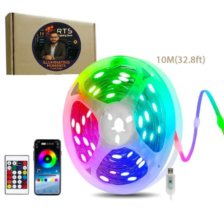 10M RGB LED Smart String Light | Bluetooth, USB, App & Remote Control ...