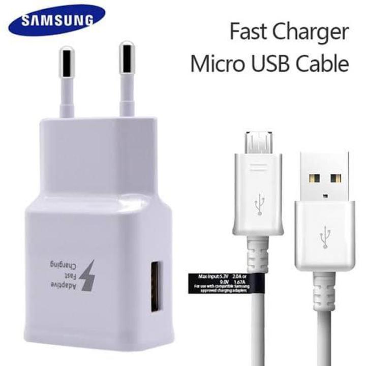 High Quality Fast Charger With Data Cable - White