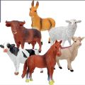 Realistic Farm Animal Toy Collection - Soft Plush Zoo Set with Cow & Goat - Perfect For Imaginative Play & Education - Durable Rubber Animal Set. 