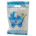 BABY BOY IN A CARRIAGE GOODY BAGS - PACK OF 10 GOODY BAGS - BABY BOY GOODY BAGS. 