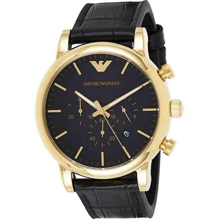 Emporio Armani AR1917 Leather Strap Wrist Watch for Men’s