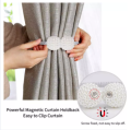 1 Pair Random Color - Magnetic Curtain Tieback, Curtains Holder Convenient Drape Tie Backs - Pearl Decorative Rope Holdback Holder. 