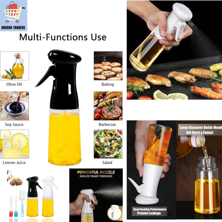 200ml Plastic Glass Kitchen Cooking Spray Bottle
