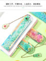 2 sets of quicksand ruler cute creative girl ruler set net red cherry blossom into the oil ruler girl heart soft ruler. 