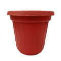 Pack Of 6 Plastic Pots For Plants & Flower Growing Dia 10 x 10 Inches - Red. 