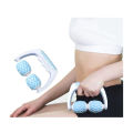 Handheld Massage Roller,Full Body Anti Cellulite 2 Wheels Manual Muscle Massager Fit for Foot Hand Body Neck Head Leg Pain Relief Hand Held Anti cellulite plastic roller beads palm massager Fat Remove Rollers Note random color will be deliver. 